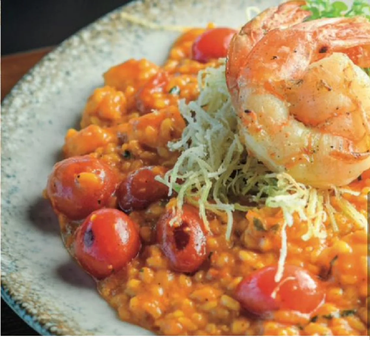 Risoto de camarão